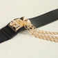 BeyondBeautiful Elastic Belt with Chain