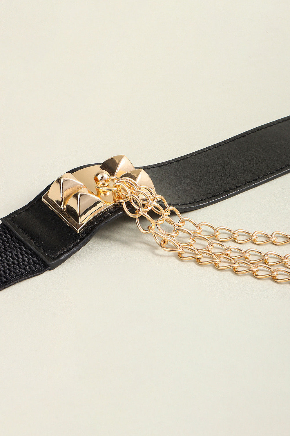 BeyondBeautiful Elastic Belt with Chain