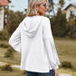 Full Size Dropped Shoulder Button-Down Hoodie