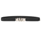 Women's Zinc Alloy Buckle Elastic PU Belt