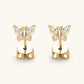 Moissanite 925 Sterling Silver Butterfly Stud Earrings