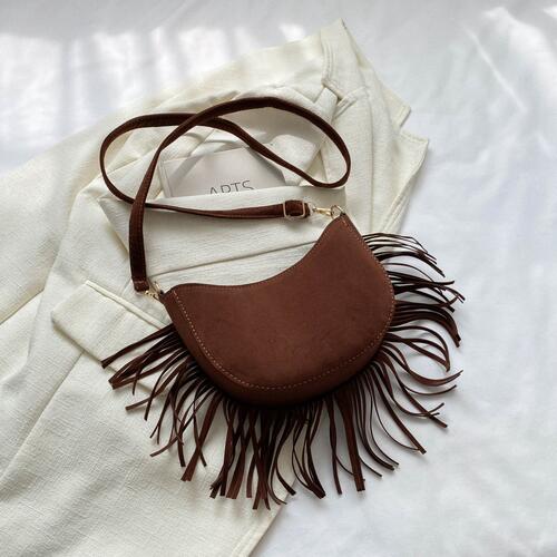 High-end Designer Fringe Detail Crossbody Bag