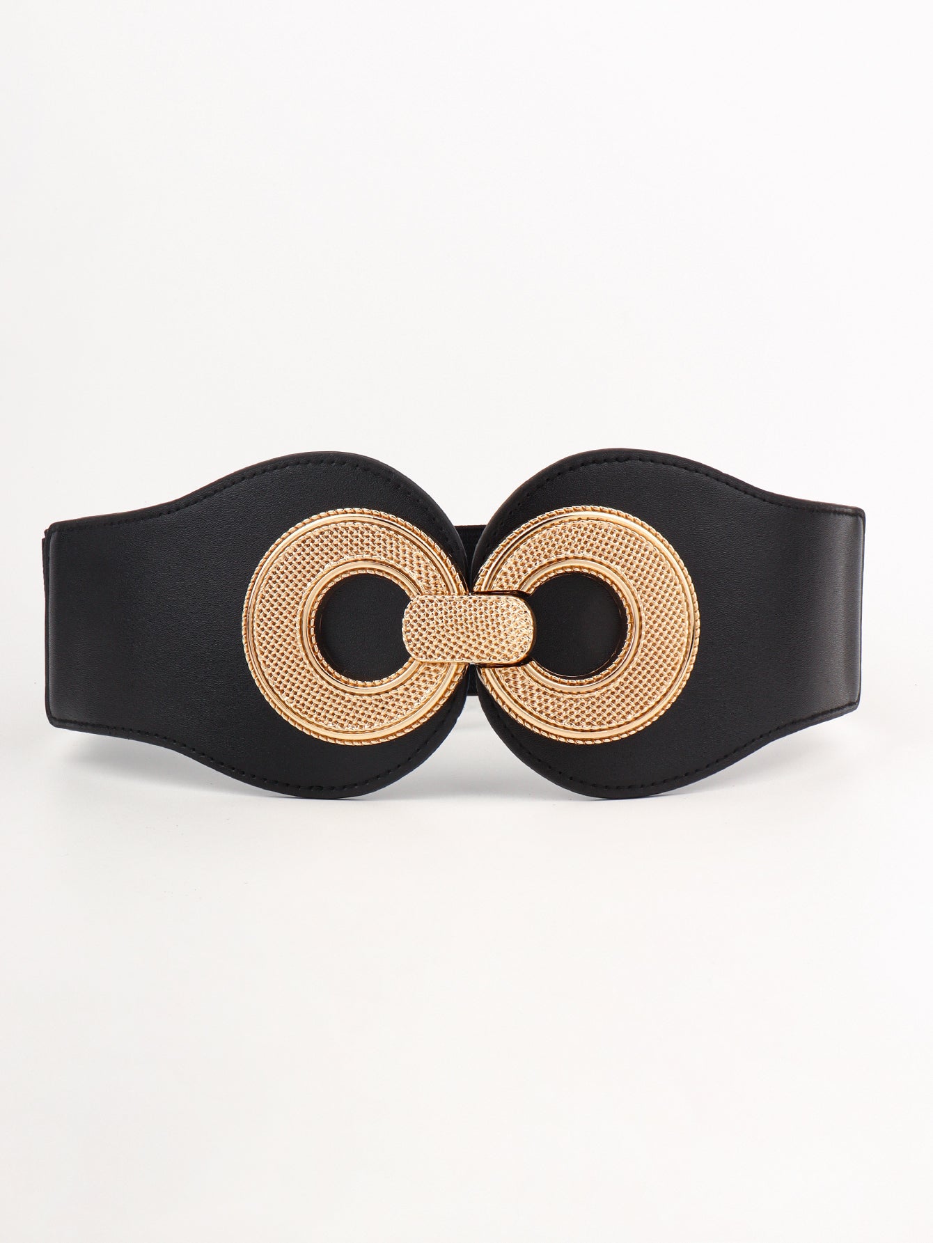 Women's Alloy Buckle Elastic PU Belt