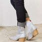 East Lion Corp Clear Rhinestone Ankle Cowboy Boots