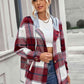Plaid Hooded Jacket with Pockets