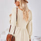 Full Size V-Neck Lantern Sleeve Blouse