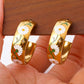Stainless Steel 18K Gold Plated Ring Shape C-Hoop Earrings