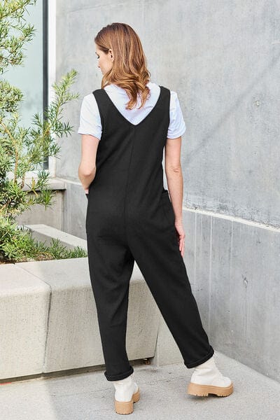 Double Take Full Size Sleeveless Straight Jumpsuit *
