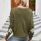 Flower Pattern Button Front Cardigan