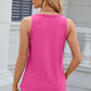 Eyelet V-Neck Wide Strap Tank