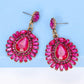 Teardrop Shape Glass Stone Dangle Earrings