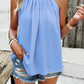 Ruched Grecian Neck Tank