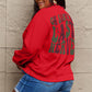 Simply Love Full Size Christmas Themed Letter Graphic Long Sleeve Sweatshirt
