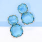 Geometrical Shape Zinc Alloy Frame Dangle Earrings