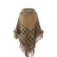 BeautifulMe Fringe Geometric Cape Sleeve Poncho