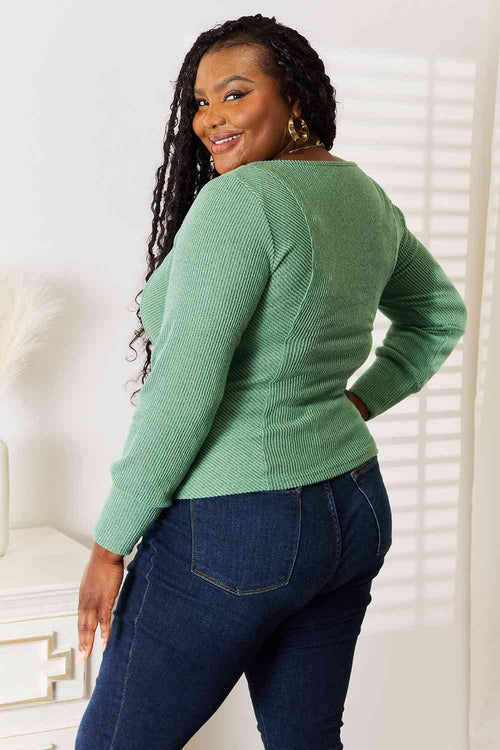 Basic Bae Scoop Neck Long Sleeve Top *