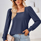 Square Neck Puff Sleeve T-Shirt