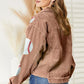 Ball Sequin Dropped Shoulder Raw Hem Jacket