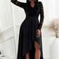 Full Size Lace High-Low V-Neck Dress