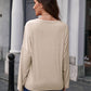 Butterfly Round Neck Dropped Shoulder Blouse