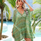 Slit Openwork V-Neck Cover Up