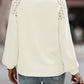 Lantern Sleeve Round Neck Blouse