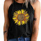 OH VACA Full Size Sunflower Graphic Round Neck Tank