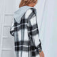Plaid Hooded Jacket with Pockets