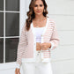 Sophia & Grace Button-Down Stripe & Plaid Contrast Pattern Cardigan
