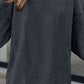 Ribbed Round Neck Drop Shoulder Sweatshirt
