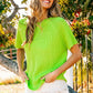 BiBi Texture Round Neck Short Sleeve Knit Top - Brand BiBi