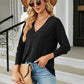 Full Size V-Neck Long Sleeve T-Shirt
