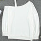 Asymmetrical Neck Long Sleeve T-Shirt