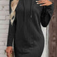CozyWonders Full Size Drawstring Hooded Sweater Dress
