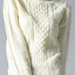 Cable-Knit Turtleneck Pullover Sweater