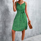 SOChic Printed V-Neck Tie Waist Mini Dress