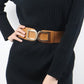 Jessica Anne Beauty Double D Buckle PU Belt