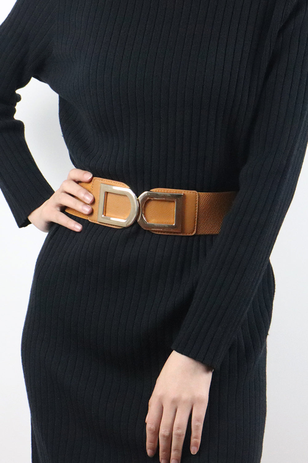 Jessica Anne Beauty Double D Buckle PU Belt