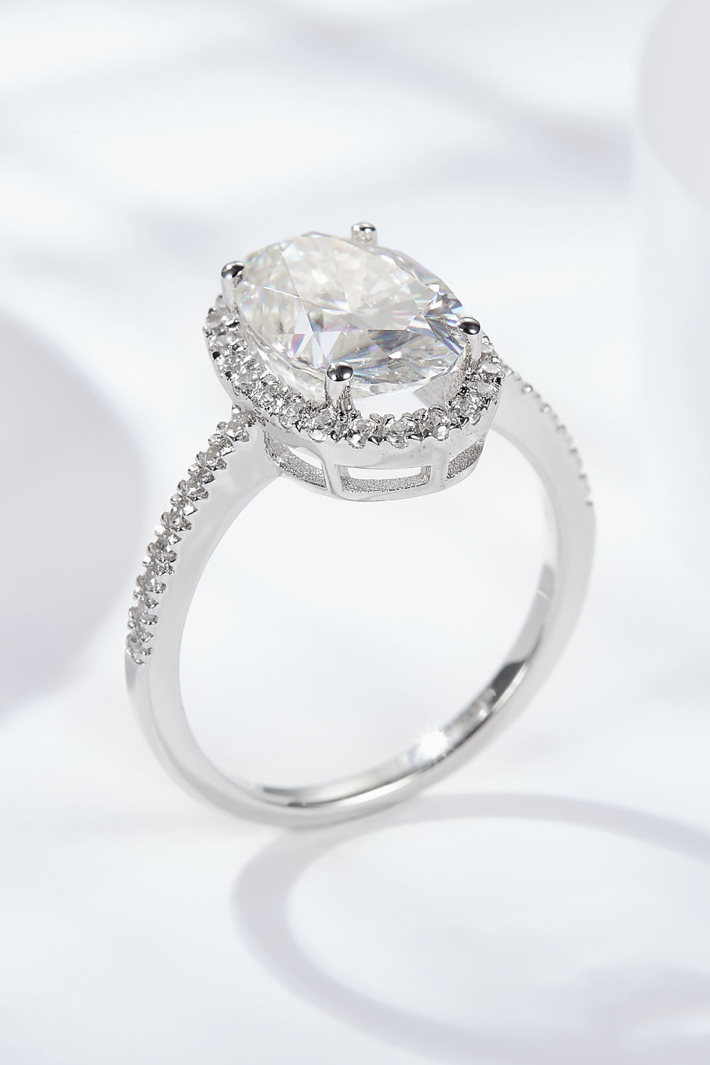 Women's 4.5 Carat Moissanite Halo Ring