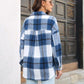 LoveByHannah Plaid Button Up Collared Neck Long Sleeve Shirt