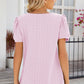 Eyelet Puff Sleeve T-Shirt