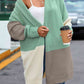 Color Block Long Sleeve Cardigan