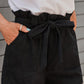 Women's Willow Paperbag Waist Belted Pocket Shorts