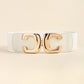 Zinc Alloy Buckle Elastic Wide Belt