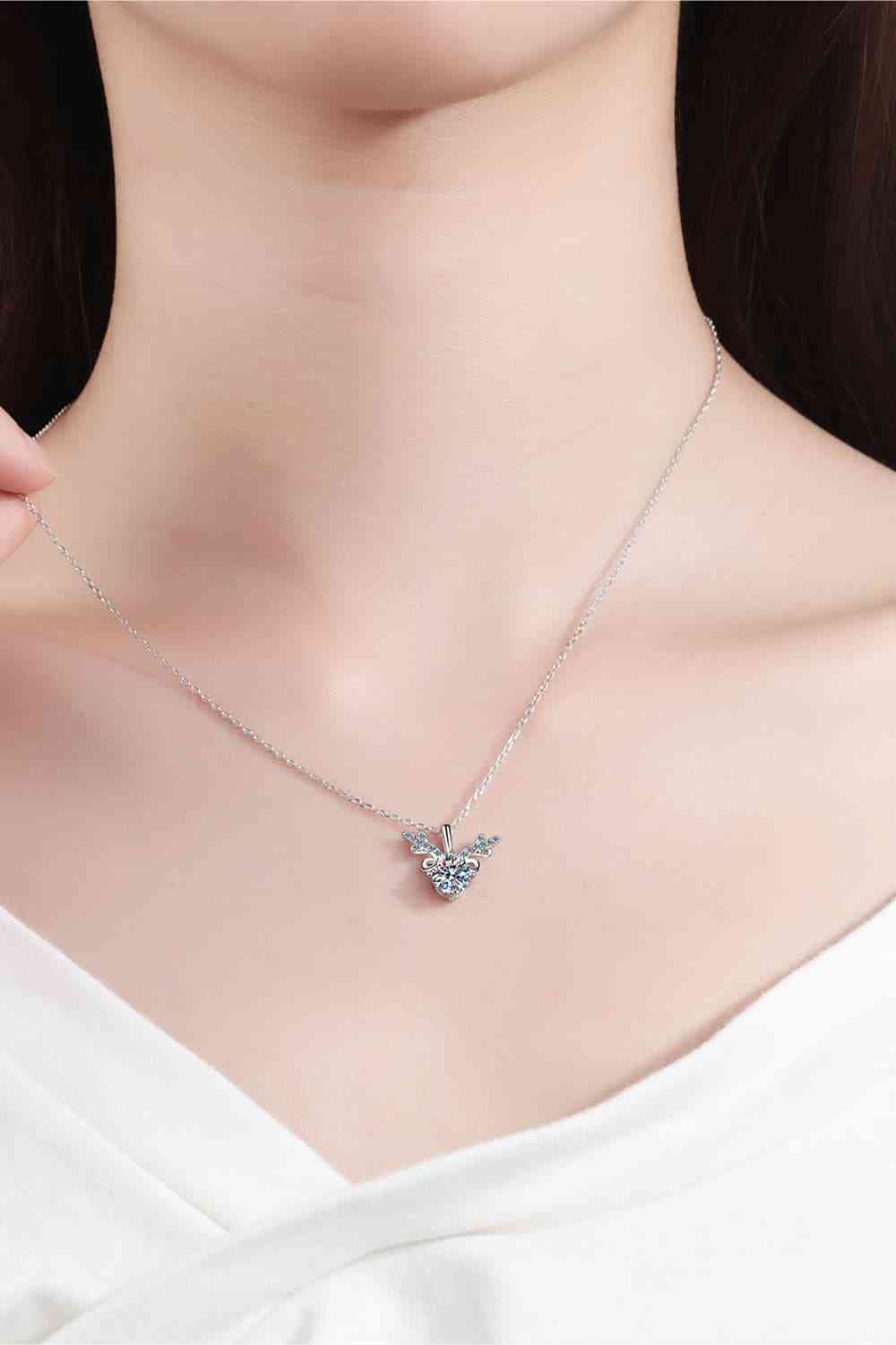 1 Carat Moissanite 925 Sterling Silver Necklace 💜