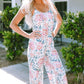 Floral Spaghetti Strap Scoop Neck Jumpsuit