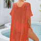 SO SUMMER One Size Fringe Trim Openwork Cover Up