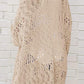 Openwork Open Front Long Sleeve Cardigan