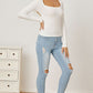 Square Neck Long Sleeve T-Shirt