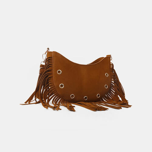 High-end Designer Fringe Detail Crossbody Bag